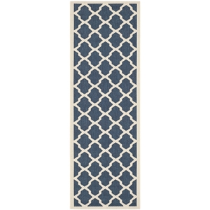 Safavieh Courtyard Navy Indoor Outdoor Rug - Runner 2'3&quot x 10'