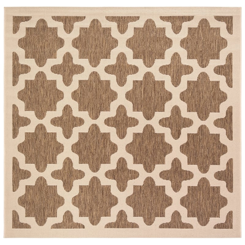 Safavieh Courtyard Brown Indoor Outdoor Rug - Square 5'3