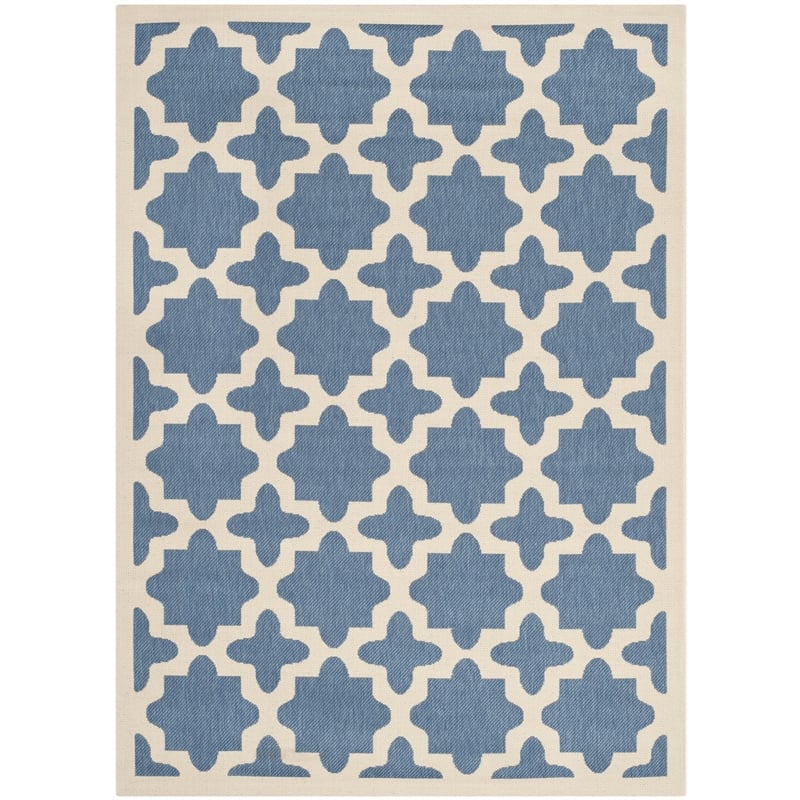 Safavieh Courtyard Blue Indoor Outdoor Rug - 6'7