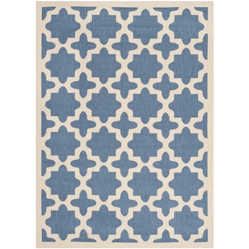 Safavieh Courtyard Blue Indoor Outdoor Rug 6'7" x 9'6" eBay