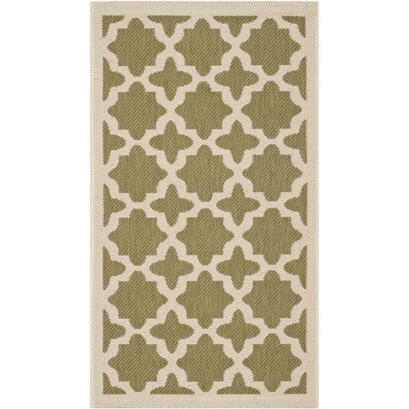 Safavieh Courtyard Green Indoor Outdoor Rug - 2' x 3'7