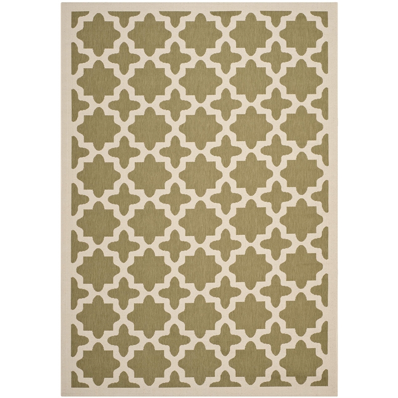 Safavieh Courtyard Green Indoor Outdoor Rug - 6'7