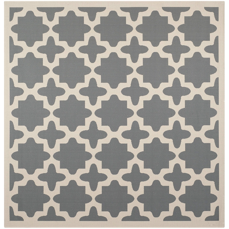 Safavieh Courtyard Anthracite Indoor Outdoor Rug - Square 7'10