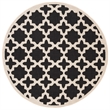 Safavieh Courtyard Black Indoor Outdoor Rug - Round 5'3