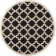 Safavieh Courtyard Black Indoor Outdoor Rug - Round 7'10
