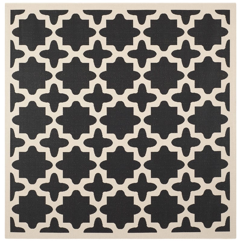 Safavieh Courtyard Black Indoor Outdoor Rug - Square 7'10