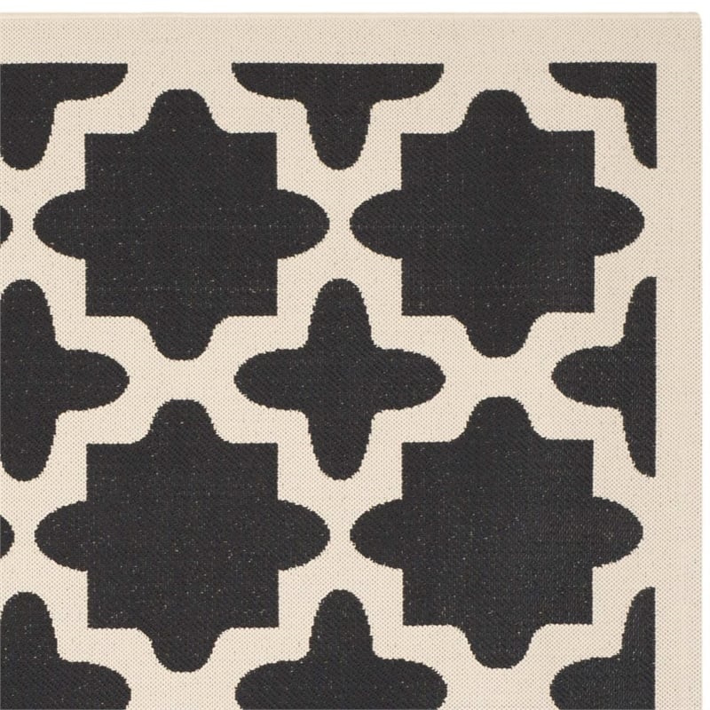 Safavieh Courtyard Black Indoor Outdoor Rug - Square 7'10