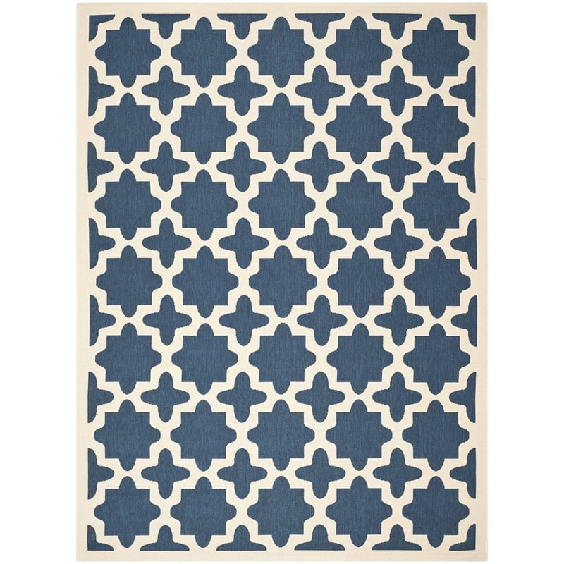 Safavieh Courtyard Navy Indoor Outdoor Rug - 8' x 11'