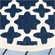 Safavieh Courtyard Navy Indoor Outdoor Rug - Round 4'