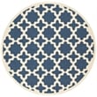 Safavieh Courtyard Navy Indoor Outdoor Rug - Round 6'7
