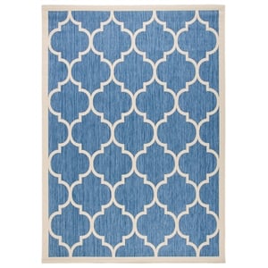 Safavieh Courtyard Blue Indoor Outdoor Rug - 8' x 11'