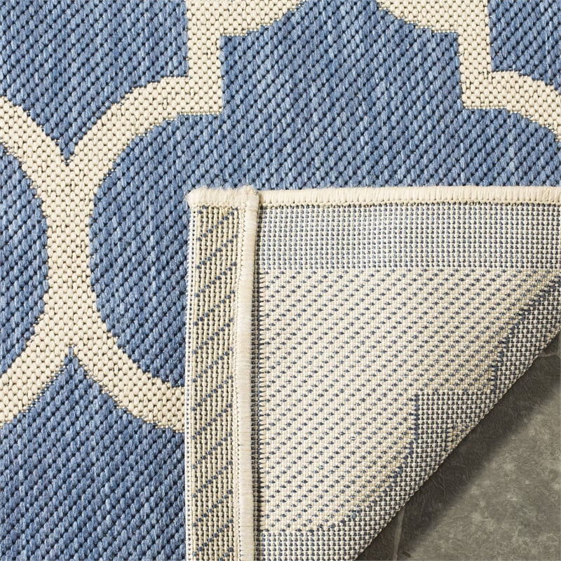 Safavieh Courtyard Blue Indoor Outdoor Rug - Square 4'