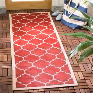 Safavieh Courtyard Red Indoor Outdoor Rug - 2' x 3'7&quot