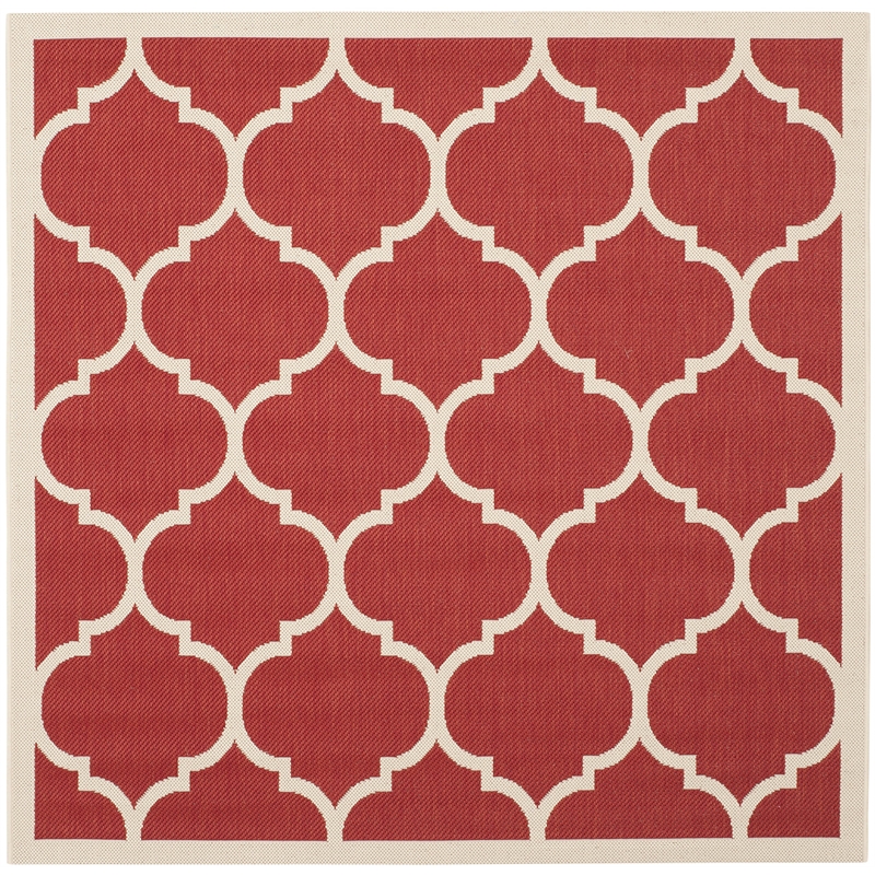 Safavieh Courtyard Red Indoor Outdoor Rug - Square 5'3