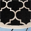 Safavieh Courtyard Black Indoor Outdoor Rug - Round 5'3