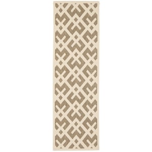 Safavieh Courtyard Brown Indoor Outdoor Rug - Runner 2'4&quot x 12'