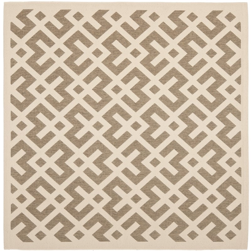 Safavieh Courtyard Brown Indoor Outdoor Rug - Square 5'3