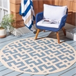 Safavieh Courtyard Blue Indoor Outdoor Rug - Round 7'10