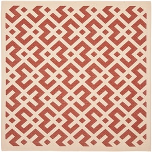 Safavieh Courtyard Red Indoor Outdoor Rug - Square 4'
