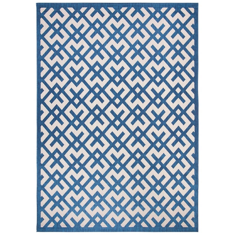 Safavieh Courtyard Navy Indoor Outdoor Rug - 8' x 11'