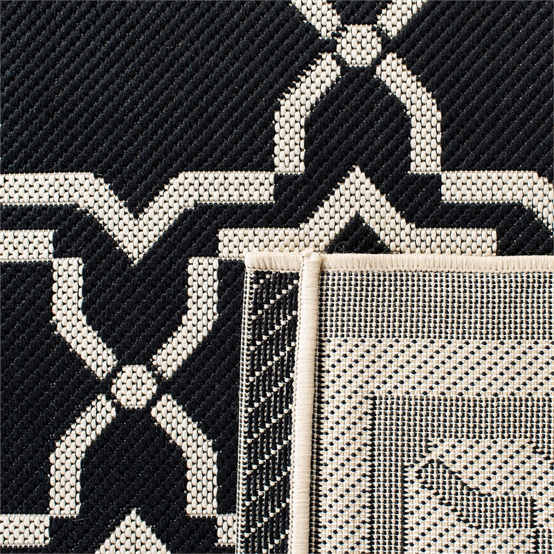 Safavieh Courtyard Black Indoor Outdoor Rug - Runner 2'4