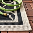 Safavieh Courtyard Black Indoor Outdoor Rug - Runner 2'4