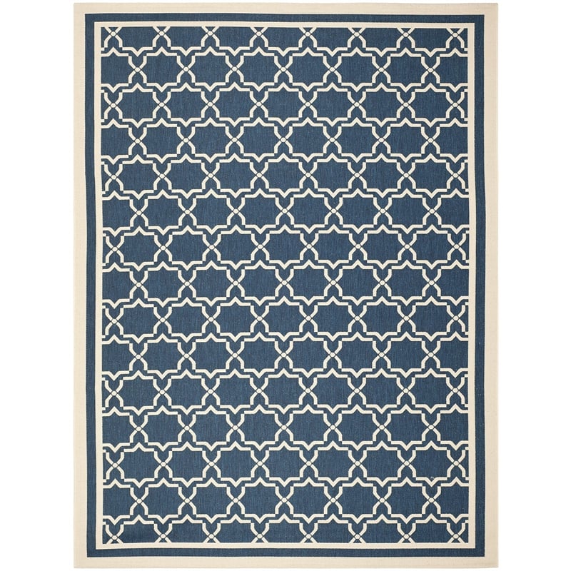 Safavieh Courtyard Navy Indoor Outdoor Rug - 8' x 11'