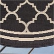 Safavieh Courtyard Black Indoor Outdoor Rug - Round 7'10