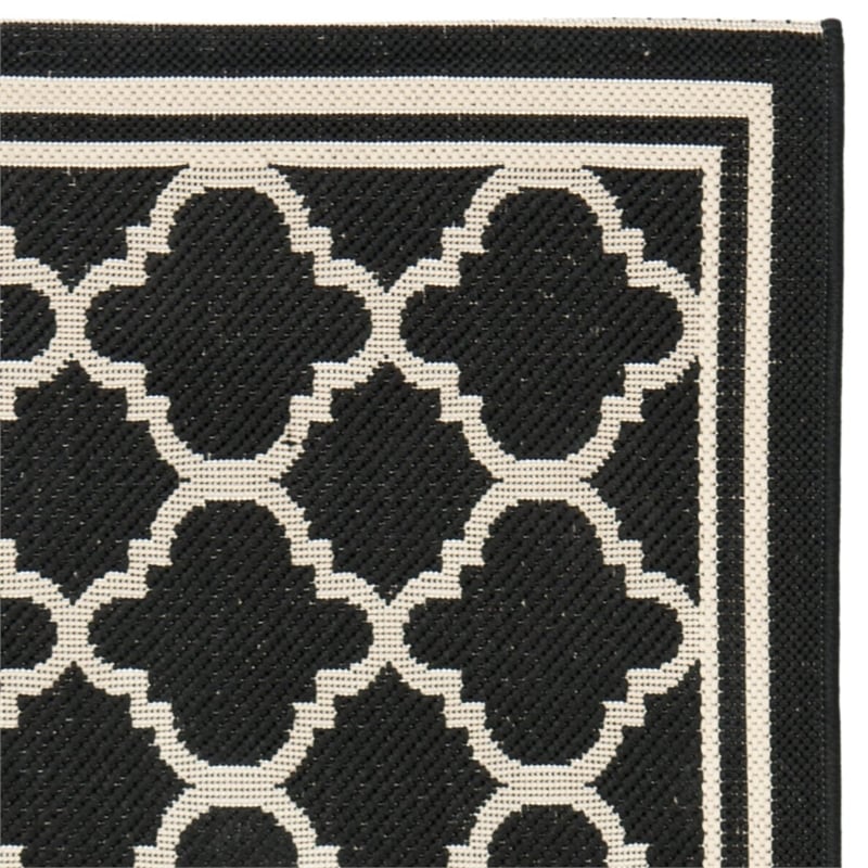Safavieh Courtyard Black Indoor Outdoor Rug - Runner 2'3