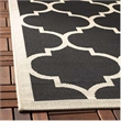 Safavieh Courtyard Black Indoor Outdoor Rug - Runner 2'3