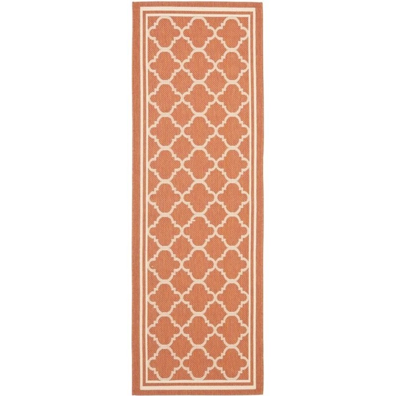 Safavieh Courtyard Terracotta Indoor Outdoor Rug Runner 2'3" x 12' eBay