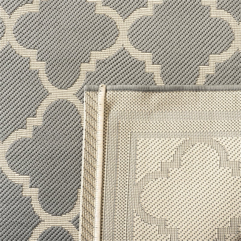 Safavieh Courtyard Anthracite Indoor Outdoor Rug - Runner 2'4