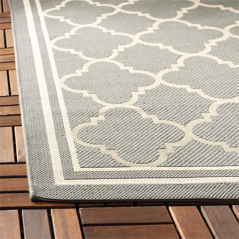 Safavieh Courtyard Anthracite Indoor Outdoor Rug - Square 4'
