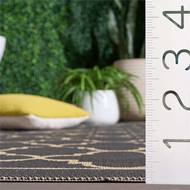 Safavieh Courtyard Anthracite Indoor Outdoor Rug - Square 5'3