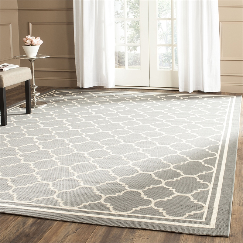 Safavieh Courtyard Anthracite Indoor Outdoor Rug - Square 7'10