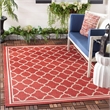 Safavieh Courtyard Red Indoor Outdoor Rug - Square 4'