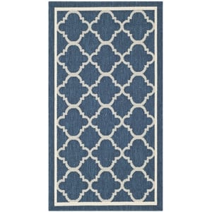 Safavieh Courtyard Navy Indoor Outdoor Rug - 2' x 3'7&quot