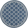Safavieh Courtyard Navy Indoor Outdoor Rug - Round 5'3