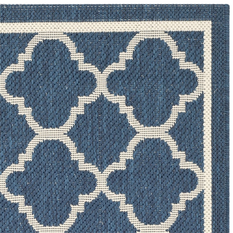 Safavieh Courtyard Navy Indoor Outdoor Rug - Runner 2'7