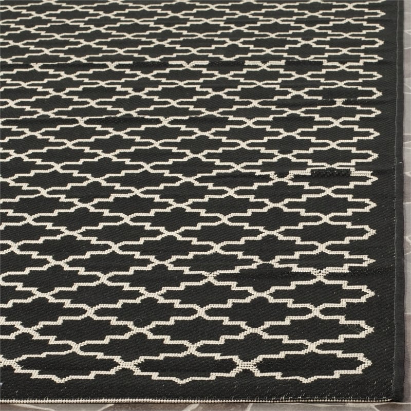 Safavieh Courtyard Black Indoor Outdoor Rug - Square 7'10