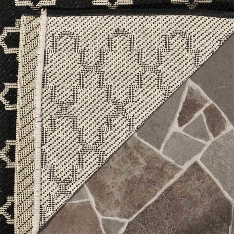 Safavieh Courtyard Black Indoor Outdoor Rug - Square 7'10