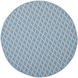 Safavieh Courtyard Blue Indoor Outdoor Rug - Round 4'
