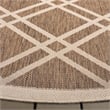 Safavieh Courtyard Brown Indoor Outdoor Rug - Round 7'10