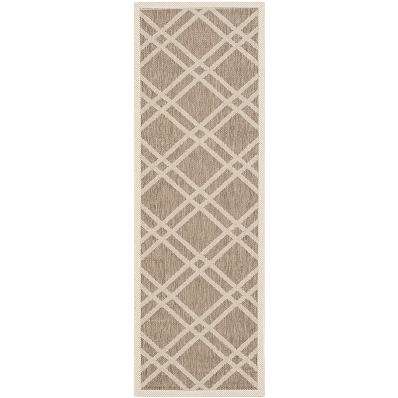 Safavieh Courtyard Brown Indoor Outdoor Rug - Runner 2'3