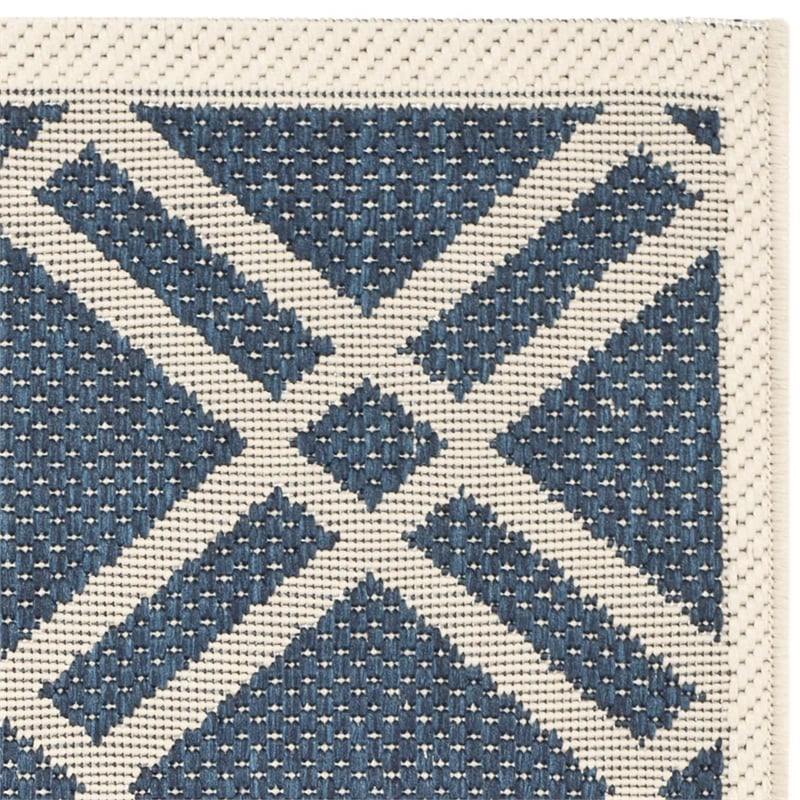 Safavieh Courtyard Blue Indoor Outdoor Rug - 2'7