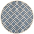 Safavieh Courtyard Blue Indoor Outdoor Rug - Round 7'10
