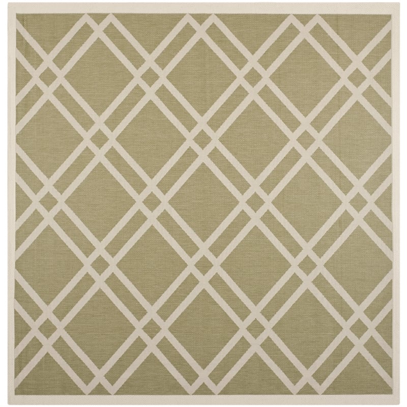 Safavieh Courtyard Green Indoor Outdoor Rug - Square 7'10