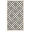 Safavieh Courtyard Anthracite Indoor Outdoor Rug - 2' x 3'7