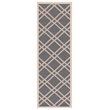 Safavieh Courtyard Anthracite Indoor Outdoor Rug - Runner 2'3