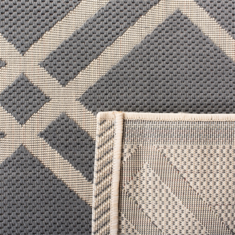 Safavieh Courtyard Anthracite Indoor Outdoor Rug - Square 7'10